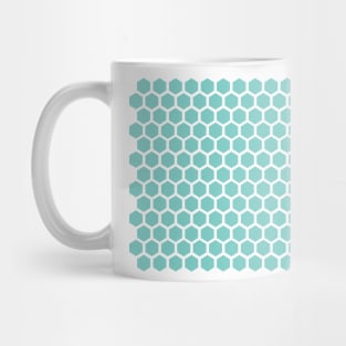 teal hexagon pattern Mug